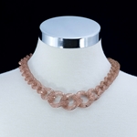Rose Gold Mesh Chain Link Necklace