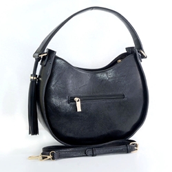 Vegan Leather Handbag in Black