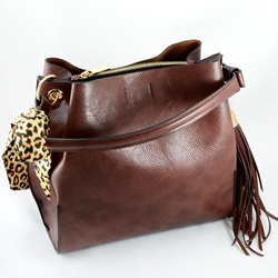 Brown Vegan Leather Handbag