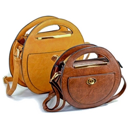 The Twins 2 in 1 Purse in Camel and Brown
