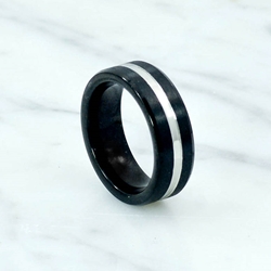 Stainless Steel Black Ring