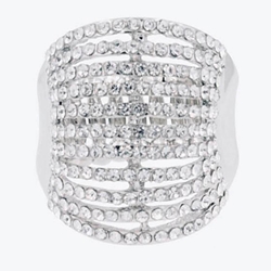 Diamond Crystal Silver Ring