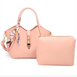 Pink Scarf Handbag with Bonus Inner Bag