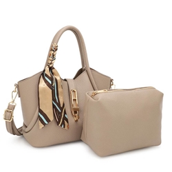 Tan Scarf Handbag with Bonus Inner Bag