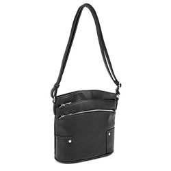 Black Crossbody Zipper Bag