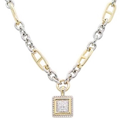 Chanel Style Necklace with Diamond Crystal CZs