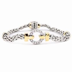 Gold and Silver Chanel Style Bracelet