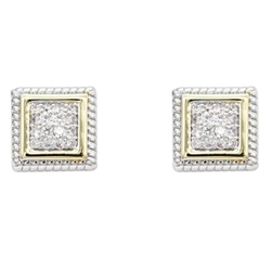 Chanel Style Earrings with Diamond Crystal CZs