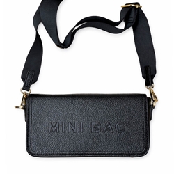 Black Mini Crossbody Bag with Adjustable Strap