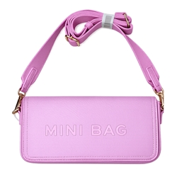 Vibrant Pink Mini Crossbody Bag with Adjustable Strap