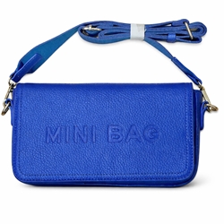 Vibrant Blue Mini Crossbody Bag with Adjustable Strap
