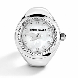 Quartz Ring Watch in Silver