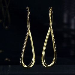 Sterling Silver Gold Overlay Dangle  Earrings