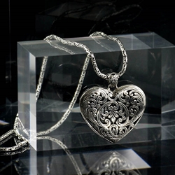 Italian Sterling Silver Heart Pendant Necklace