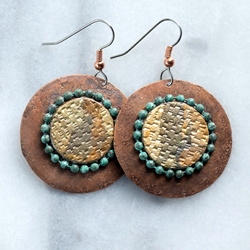 Sedona Copper and Basket Weave Earrings