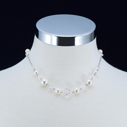 Classic Pearl & Swarovski Crystal Necklace