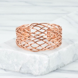 Copper Basket-Weave Bracelet