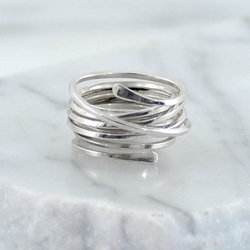 Silver  Continuous Wrap Ring
