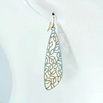 Gold and Turquoise Filigree Earrings