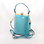 Blue Patent Luxury Handbag