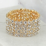 New York Custom Gold with Clear Crystal Bracelet