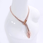 Rose Gold and Leather Necklace