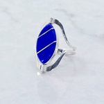 Lapis and Blue Onyx Reversable Silver Ring