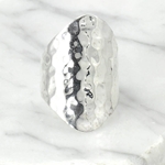 Hammered Silver Wide Band