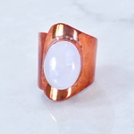 Moonstone and Copper Ring