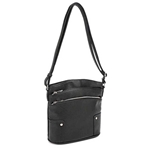 Black Crossbody Zipper Bag