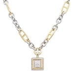 Chanel Style Necklace with Diamond Crystal CZs