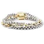Gold and Silver Chain Link Bracelet