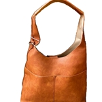 Cognac Leather Luxury Handbag/Crossbody with Bonus Inner Bag