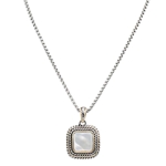 Silver, Gold and Moonstone Necklace