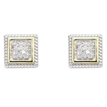 Chanel Style Earrings with Diamond Crystal CZs