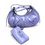 Lavendar Vegan Patent Leather Crossbody Handbag