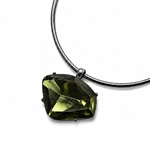 Hematite Pendant on a Gun Metal Gray Choker