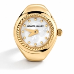 Quartz Ring Watch in Gold