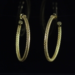 Sterling Silver Gold Overlay Hoops