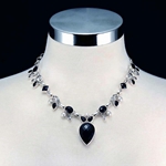 Black Onyx Teardrop Pendant Necklace