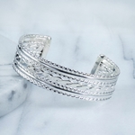 German Silver Interwoven Twists Bracelet