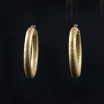 Textured Gold Overlay Sterling Silver Earrings