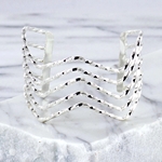 German Silver Twisted Waves Bracelet